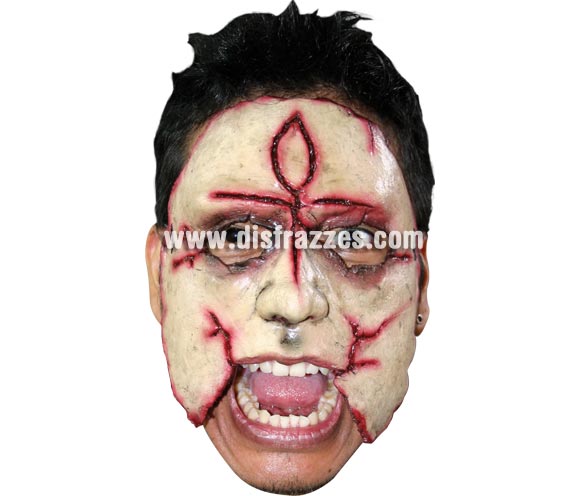 Máscara (12) de media cara de Asesino de látex. Alta calidad. Fabricada en látex artesanalmente por una empresa que realiza efectos especiales para Hollywood. Máscara o Careta de Halloween ideal para ir de Fiesta la Noche de las Brujas a Pubs, Discotecas, Casas particulares o Restaurantes y ayudar a crear un ambiente terrorífico y tenebroso en la Fiesta de Halloween. ¡¡Compra tu careta o tu máscara para Halloween en nuestra tienda de disfraces, será divertido!!