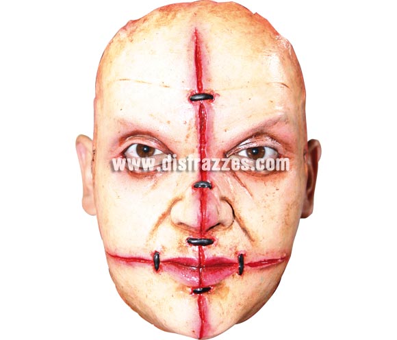 Máscara (14) de media cara de Asesino en serie de látex. Alta calidad. Fabricada en látex artesanalmente por una empresa que realiza efectos especiales para Hollywood. Máscara o Careta de Halloween ideal para ir de Fiesta la Noche de las Brujas a Pubs, Discotecas, Casas particulares o Restaurantes y ayudar a crear un ambiente terrorífico y tenebroso en la Fiesta de Halloween. ¡¡Compra tu careta o tu máscara para Halloween en nuestra tienda de disfraces, será divertido!!
