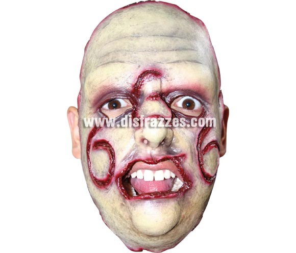 Máscara (15) de media cara de Asesino en serie de látex. Alta calidad. Fabricada en látex artesanalmente por una empresa que realiza efectos especiales para Hollywood. Máscara o Careta de Halloween ideal para ir de Fiesta la Noche de las Brujas a Pubs, Discotecas, Casas particulares o Restaurantes y ayudar a crear un ambiente terrorífico y tenebroso en la Fiesta de Halloween. ¡¡Compra tu careta o tu máscara para Halloween en nuestra tienda de disfraces, será divertido!!