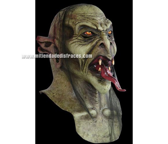 Máscara de Lizzark. Alta calidad. Fabricada en látex artesanalmente por una empresa que hacen efectos especiales para Hollywood. Mezcla entre zombie y monstruo de lengua larga.