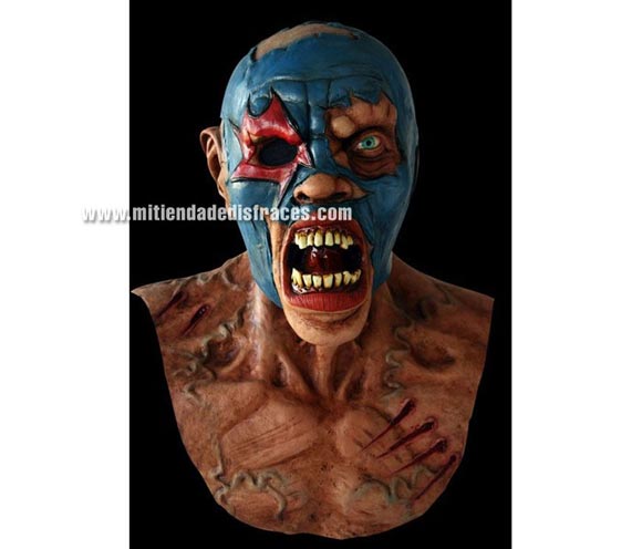 Máscara de Wrestler. Alta calidad. Fabricada en látex artesanalmente por una empresa que hace efectos especiales para Hollywood. Máscara de Luchador.