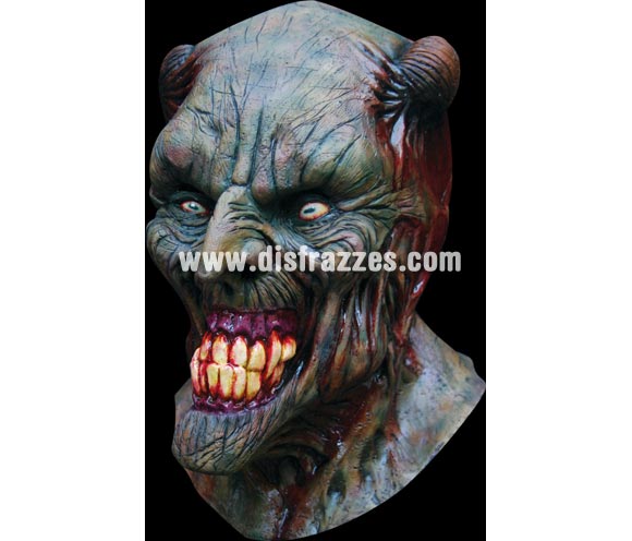 Máscara de Pyro Monstruo cornudo para Halloween. Alta calidad. Fabricada en látex artesanalmente por una empresa que realiza efectos especiales para Hollywood. Máscara o Careta de Halloween ideal para ir de Fiesta la Noche de las Brujas a Pubs, Discotecas, Casas particulares o Restaurantes y ayudar a crear un ambiente terrorífico y tenebroso en la Fiesta de Halloween. ¡¡Compra tu careta o tu máscara para Halloween en nuestra tienda de disfraces, será divertido!!
