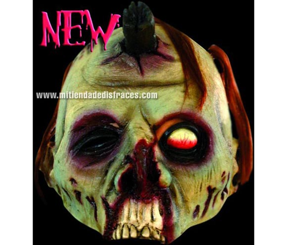 Máscara Open Zombie. Alta calidad. Fabricada en látex artesanalmente por una empresa que hacen efectos especiales para Hollywood. Media máscara de Zombie.