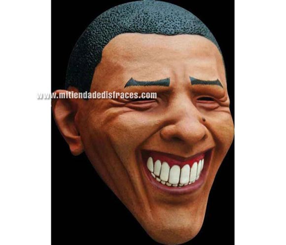 Máscara de Obama. Alta calidad. Fabricada en látex artesanalmente por una empresa que hacen efectos especiales para Hollywood.