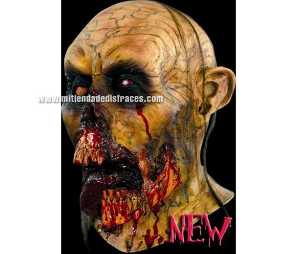 Máscara de Zombie Tongue. Alta calidad. Fabricada en látex artesanalmente por una empresa que hace efectos especiales para Hollywood. Máscara de cabeza entera.