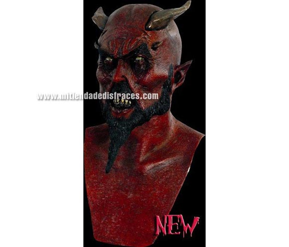 Máscara de My Lord. Alta calidad. Fabricada en látex artesanalmente por una empresa que hace efectos especiales para Hollywood. Máscara de cabeza entera. Máscara de Diablo o Demonio My Lord.