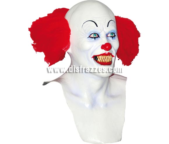 Máscara de Pennywise El Payaso bailarín para Halloween. Fabricada en látex artesanalmente por una empresa que realiza efectos especiales para Hollywood. Máscara o Careta de Halloween ideal para ir de Fiesta la Noche de las Brujas a Pubs, Discotecas, Casas particulares o Restaurantes y ayudar a crear un ambiente terrorífico y tenebroso en la Fiesta de Halloween. ¡¡Compra tu careta o tu máscara para Halloween en nuestra tienda de disfraces, será divertido!!