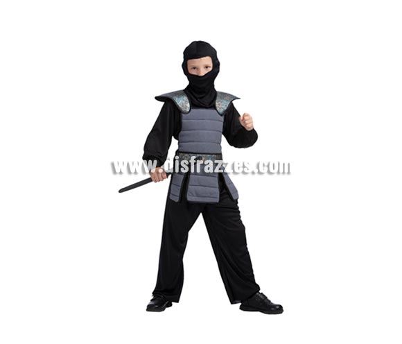Disfraz barato de Samurai niño para Carnaval. Talla de 10 a 12 años. Espada NO incluida, podrás verla en la sección Complementos. Disfraz de Ninja para niño. Éste disfraz de Carnaval es ideal para divertirse en las Fiestas de Carnavales tan divertidas y estrambóticas como siempre y que cada vez se celebran en más Pueblos, Villas  y Ciudades, tanto en la calle como en Pubs, Discotecas, Casas particulares, Restaurantes o Colegios y disfrazándote con un traje de Carnaval ayudarás a crear ese ambiente Carnavalesco, tan divertido, multicolor y variopinto que a todos nos fascina y nos divierte.
¡¡Compra tu disfraz de Samurai para Carnaval en nuestra tienda de disfraces, será divertido!!
