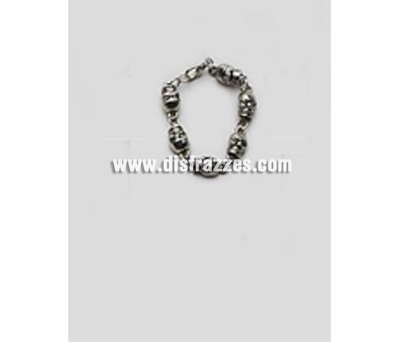 Pulsera calaveras metálica. El complemento ideal para tu disfraz de Pirata y para Halloween. ¡¡¡PRÓXIMA RECEPCIÓN DE ÉSTE ARTÍCULO A PARTIR DE SEPTIEMBRE DE 2010!!!