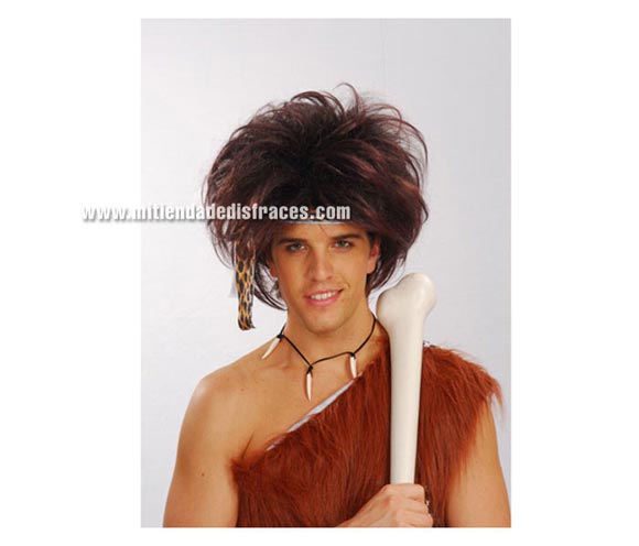Peluca hombre de las Cavernas. Talla única. Peluca de Troglodita o Cavernícola para hombre.