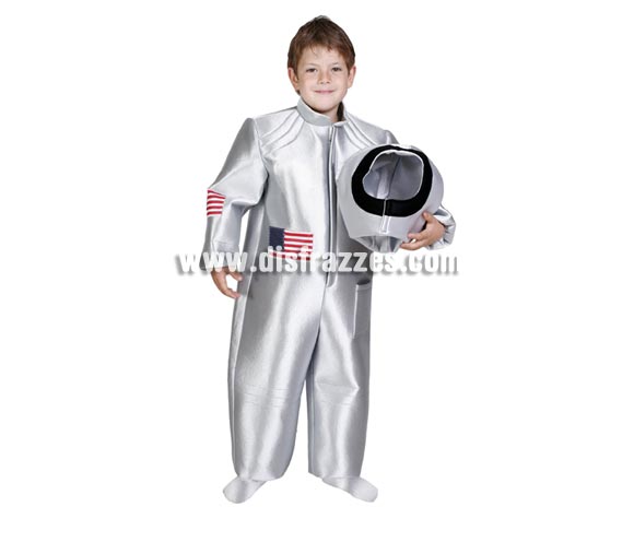 Disfraz de Astronauta infantil. Alta calidad. Hecho en España. Disponible en varias tallas. Incluye mono y casco de tela. Éste disfraz de Carnaval es ideal para divertirse en las Fiestas de Carnavales tan divertidas y estrambóticas como siempre y que cada vez se celebran en más Pueblos, Villas  y Ciudades, tanto en la calle como en Pub's, Discotecas, Casas particulares,  Restaurantes o Colegios y disfrazándote con un traje de Carnaval ayudarás a crear ese ambiente Carnavalesco, tan divertido, multicolor y variopinto  que a todos nos fascina y nos divierte.
¡¡Compra tu disfraz para Carnaval en nuestra tienda de disfraces, será divertido!!
