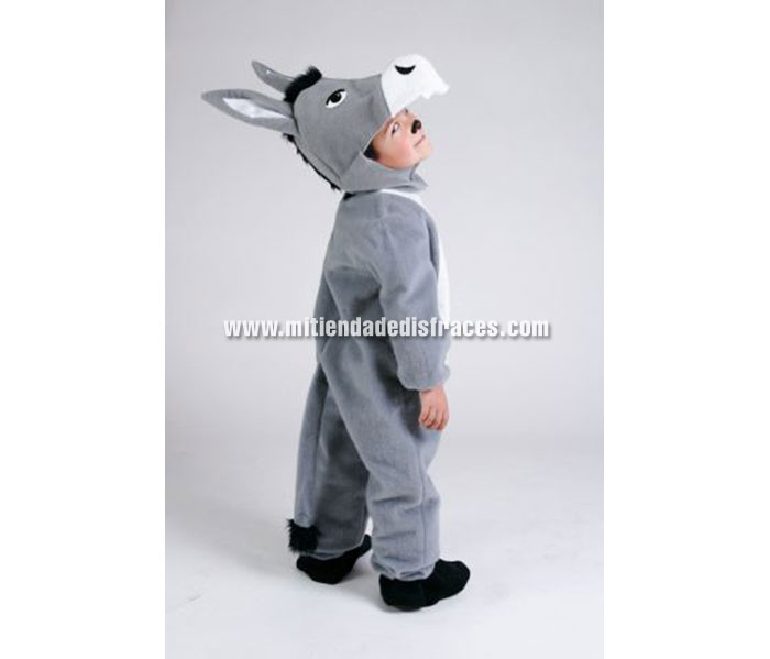 Disfraz de Burro, Burra o Burrita infantil. Alta calidad. Hecho en España. Disponible en varias tallas. Incluye mono y capucha. Disfraz de Mula para el Belén. Disfraz de Burro o Mula del Belén ideal para teatros en Navidad.
