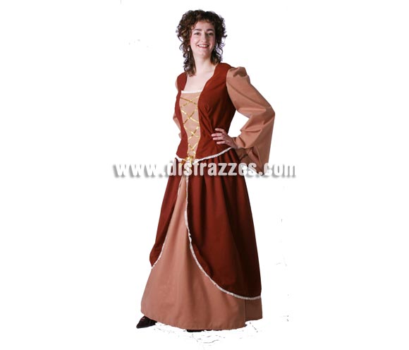 Disfraz de Dama Medieval adulta para Ferias Medievales. Alta calidad. Hecho en España. Talla única 40/44. Incluye falda y camisa. Éste disfraz de Medieval es ideal para celebrar las Fiestas o Ferias Medievales cada vez más arraigadas en nuestro País que se celebran tanto en Pueblos en la calle, como en Pubs, Discotecas, Casas particulares,  Restaurantes o Colegios y disfrazándote con un traje Medieval ayudarás a crear ese ambiente de la Edad Media, el Renacimiento o la Época Medieval, tan atractivo como aventurero y que a todos nos fascina.
¡¡Compra tu disfraz para Ferias Medievales en nuestra tienda de disfraces, será divertido!!

