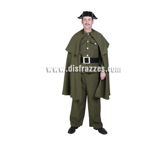 Disfraz de Guardia Civil con capa adulto para Carnaval. Alta calidad. Hecho en España. Talla única 52/56. Incluye pantalón, casaca, cinturón y capa. Tricornio NO incluido, podrás verlo en la sección Complementos. Éste disfraz de Carnaval es ideal para divertirse en las Fiestas de Carnavales tan divertidas y estrambóticas como siempre y que cada vez se celebran en más Pueblos, Villas  y Ciudades, tanto en la calle como en Pubs, Discotecas, Casas particulares,  Restaurantes o Colegios y disfrazándote con un traje de Carnaval ayudarás a crear ese ambiente Carnavalesco, tan divertido, multicolor y variopinto  que a todos nos fascina y nos divierte.
¡¡Compra tu disfraz para Carnaval en nuestra tienda de disfraces, será divertido!!
