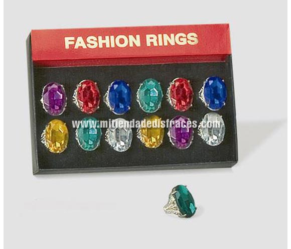Sortija Gran Piedra LUXE. Precio por unidad, se venden por separado. Colores surtidos. Ideal como complemento de tu disfraz para Carnaval para ir de Fiesta a Pub's, Discotecas, Casas particulares, Restaurantes o Colegios y ayudar a crear un ambiente Carnavalesco y Festivo propio de la Fiesta de Carnavales.