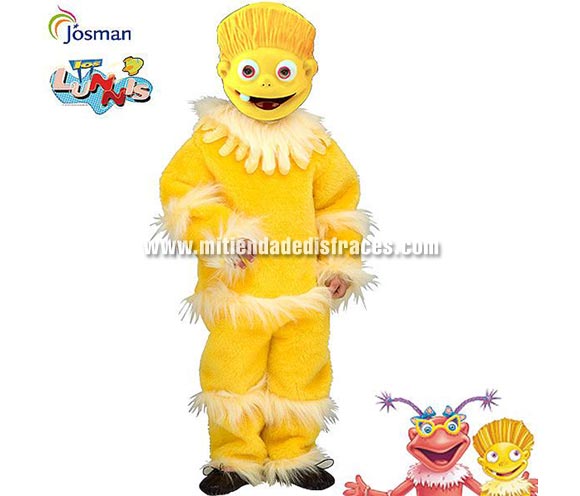 Disfraz de Lucho de los Lunnis infantil. Talla de 5 a 7 años. Incluye traje y careta. Disfraz con licencia ideal como regalo en Reyes y Papa Noel. Presentación en caja regalo.