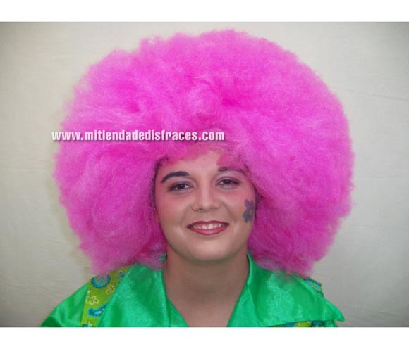 Peluca afro 21 cm. ROJA. Muy buena calidad. Fabricada en España. Talla universal. Como la foto pero en Roja.