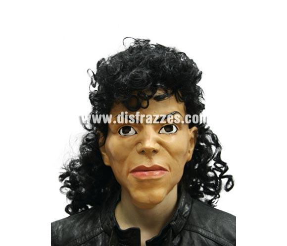Careta o Máscara de Michael Jackson con pelo para Halloween o para disfrazarse en Carnavales.