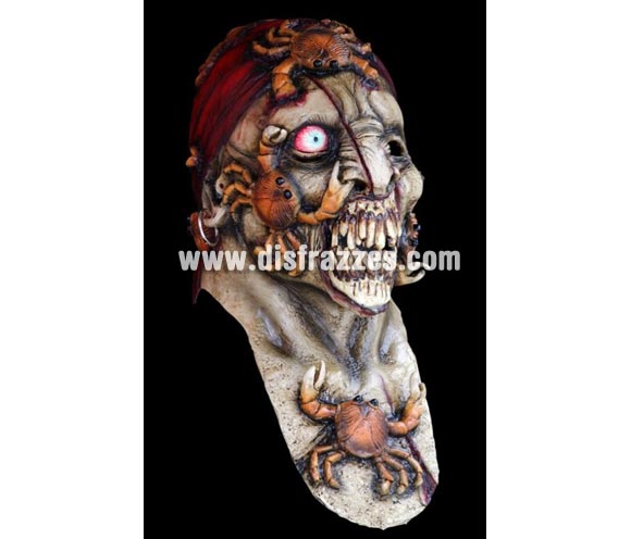 Máscara de Crab Jones. Alta calidad. Fabricada en látex artesanalmente por una empresa que hacen efectos especiales para Hollywood. Máscara de Pirata Zombie, tipo Piratas del Caribe.