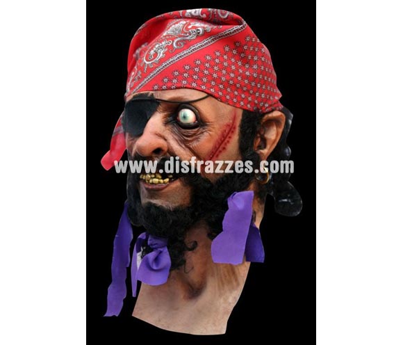 Máscara de Deadeye Badfish. Alta calidad. Fabricada en látex artesanalmente por una empresa que hacen efectos especiales para Hollywood. Máscara de Pirata Ojo Muerto.