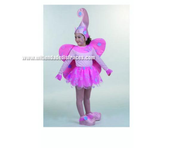 Disfraz de Duende Mariposa. Alta calidad. Hecho en España. Disponible en varias tallas. Incluye gorro, camisa, falda, alas y cubrepies.