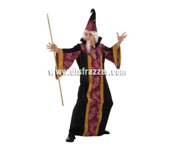 Disfraz de Brujo Mágico adulto Deluxe para Halloween. Alta calidad. Hecho en España. Disponible en varias tallas. Incluye túnica y sombrero. Peluca, varita y perilla NO incluidas, podrás verlas en la sección Pelucas. Éste disfraz de Halloween es ideal para celebrar la Fiesta de la Noche de las Brujas en Pubs, Discotecas, Casas particulares,  Restaurantes o Colegios y ayudar a crear un ambiente terrorífico y tenebroso indispensable para la Noche de Halloween la cual se celebra la víspera de Todos los Santos.
¡¡Compra tu disfraz para Halloween en nuestra tienda de disfraces, será divertido!!
