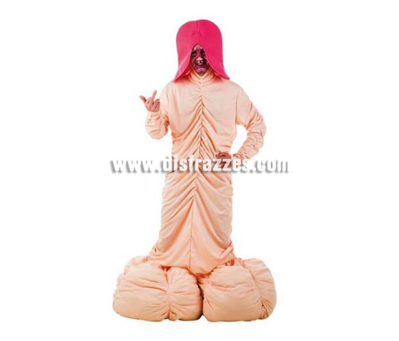 Disfraz de Pene adulto Deluxe. Alta calidad. Hecho en España. Talla Universal XL. Incluye gorro, traje y completo con los cubrepies. Éste es sin duda, el traje para una buena despedida, no se olvidará jamás, que es de lo que se trata.