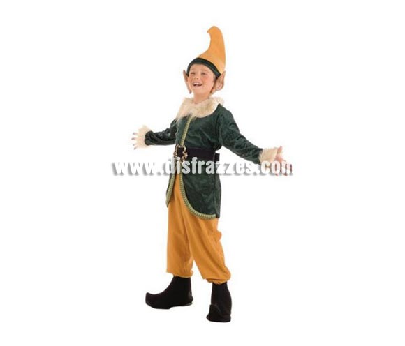 Disfraz de Elfo infantil Deluxe. Hecho en España. Disponible en varias tallas. Incluye pantalón, gorro, cubrebotas y chaqueta con cinturón. Orejas NO incluidas. Disfraz de Duende para niños, ideal para Cabalgatas de Reyes Magos.