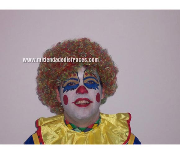 Peluca Payaso colores. Muy buena calidad. Fabricada en España. Talla universal.