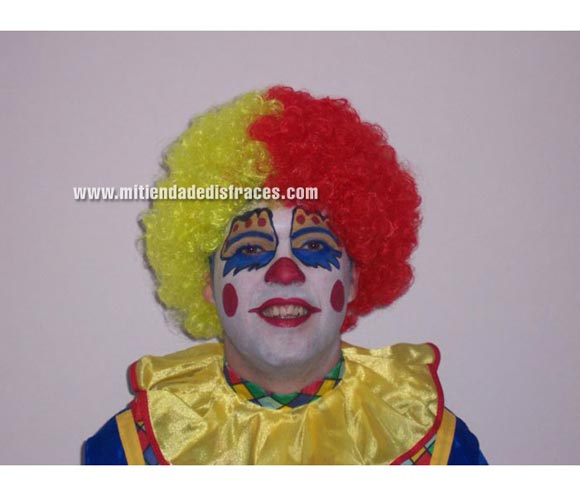 Peluca Payaso bicolor. Muy buena calidad. Fabricada en España. Talla universal. Se pueden hacer en cualquier color, consultar posibilidad.