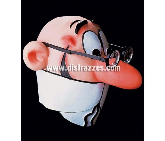 Careta o Máscara de Mortadelo. Incluye careta y gafas.