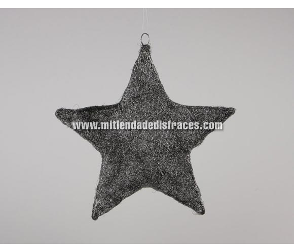 Estrella navideña negro y plata.