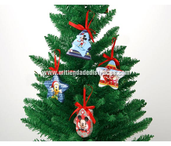 Adorno silueta de 9 cm. con lazo Mickey Mouse. Se puede usar como adorno para el árbol de Navidad y para decorar el interior del hogar en un espejo, una puerta, etc. etc.