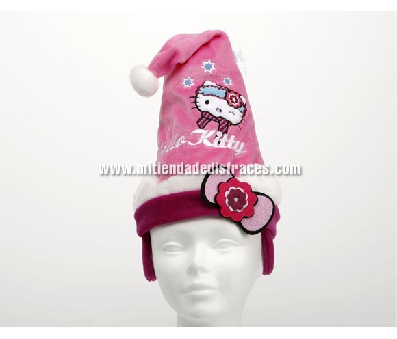 Gorro de Papa Noel Hello Kitty 27 cm.