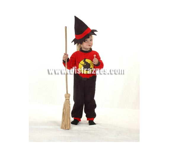 Disfraz de Brujita o Bruja bebé barato para Halloween. Talla de 1 a 2 años. Incluye sombrero y mono. Escoba NO incluida, podrás verla en la sección Complementos. Éste disfraz de Halloween es ideal para celebrar la Fiesta de la Noche de las Brujas en Pub's, Discotecas, Casas particulares,  Restaurantes o Colegios y ayudar a crear un ambiente terrorífico y tenebroso indispensable para la Noche de Halloween la cual se celebra la víspera de Todos los Santos.
¡¡Compra tu disfraz para Halloween en nuestra tienda de disfraces, será divertido!!

