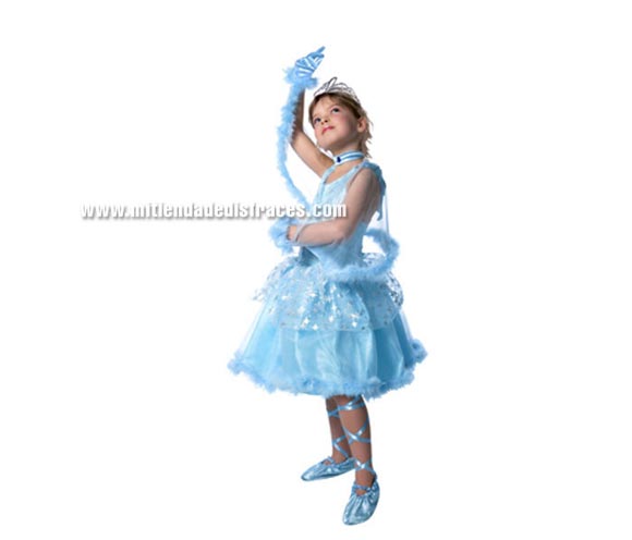 Disfraz de princesa mi tu-tu de color azul. Incluye vestido, zapatillas, guantes, collar y corona. Disponible en varias tallas. ¡¡Compra tu disfraz para Carnaval en nuestra tienda de disfraces, será divertido!!