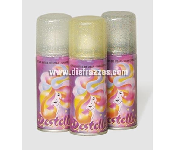 Spray Destellos. En color oro, plata o multicolor.