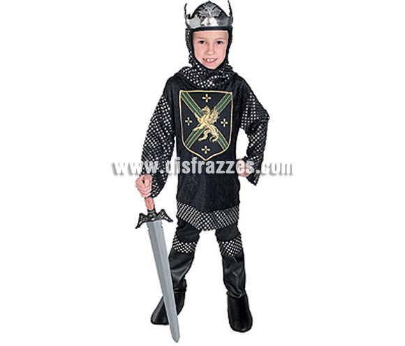 Disfraz de Rey Guerrero Medieval infantil. Talla de 5 a 7 años. Incluye túnica con cubrebotas y corona. Espada NO incluida, podrás ver espadas en la Sección Complementos - Armas. 
Éste disfraz de Medieval es ideal para celebrar las Fiestas o Ferias Medievales cada vez más arraigadas en nuestro País que se celebran tanto en Pueblos en la calle, como en Pub's, Discotecas, Casas particulares,  Restaurantes o Colegios y disfrazándote con un traje Medieval ayudarás a crear ese ambiente de la Época Medieval o la Edad Media tan atractivo como aventurero y que a todos nos fascina.
¡¡Cómpranos tu disfraz para Medievales, será divertido!!
