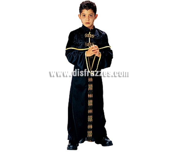 Disfraz de Santo Mortal infantil para Halloween. Talla de 5 a 7 años. Incluye túnica de terciopelo con cierres y acabados metálicos. VUELVEN LOS VAMPIROS, Sagas como Crepúsculo arrasan en los cines y vuelven locas a las adolescentes. Éste disfraz de Halloween es ideal para celebrar la Fiesta de la Noche de las Brujas cada vez más arraigada en nuestro País en Pub's, Discotecas, Casas particulares, Restaurantes o Colegios y ayudar a crear un ambiente terrorífico y tenebroso indispensable para la Noche de Halloween la cual se celebra la víspera de Todos los Santos. ¡¡Cómpranos tu disfraz para Halloween, será divertido!! 