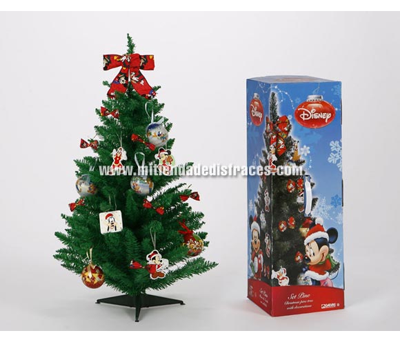 Árbol de navidad 60 cm. con 12 adornos de Mickey Mouse.