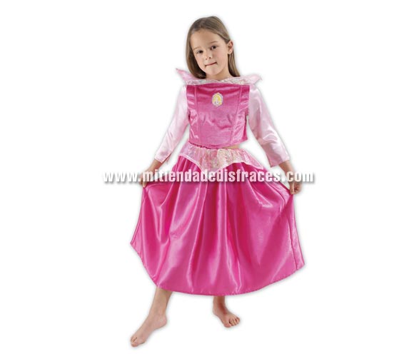 Disfraz de Bella Durmiente infantil. Talla de 5 a 6 años. Incluye vestido. Disfraz con licencia Disney. Ideal para regalar en Navidad o en cualquier ocasión.