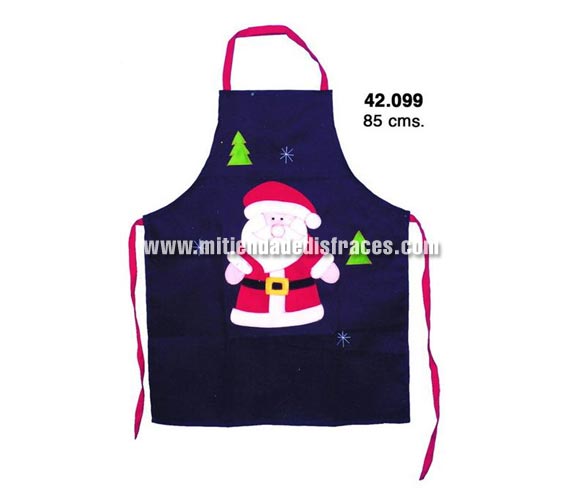 Delantal Papa Noel de 85 cms. Ideal para cocinar en esas fechas de Navidad tan entrañables, donde se reune toda la familia.