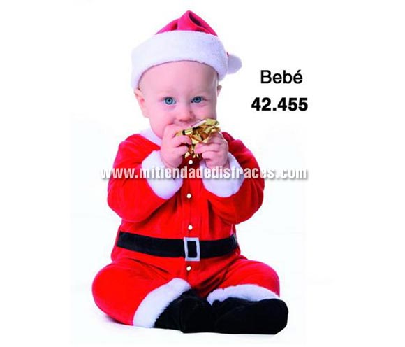 Disfraz de Papa Noel para bebés. Talla de 6 a 12 meses. Incluye traje de Papa Noel y gorro.