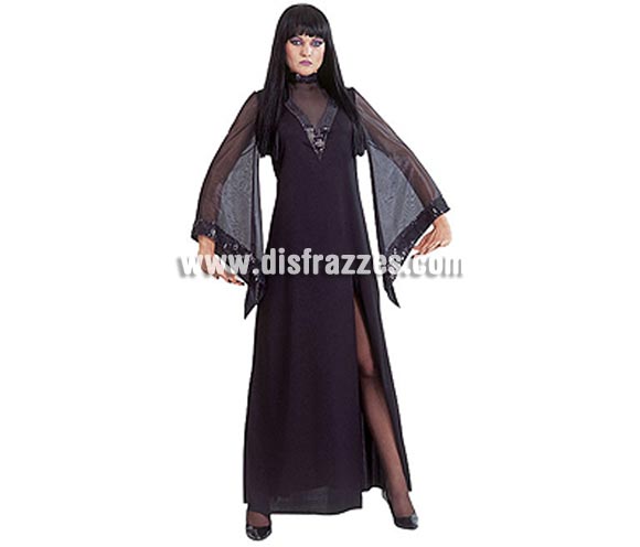 Disfraz de Morgana adulta para Halloween. Talla única. Incluye vestido con mangas en pico y ribeteado con lentejuelas. Éste disfraz de Halloween es ideal para celebrar la Fiesta de la Noche de las Brujas cada vez más arraigada en nuestro País en Pub's, Discotecas, Casas particulares,  Restaurantes o Colegios y ayudar a crear un ambiente terrorífico y tenebroso indispensable para la Noche de Halloween la cual se celebra la víspera de Todos los Santos.
¡¡Compra tu disfraz para Halloween en nuestra tienda de disfraces, será divertido!!
