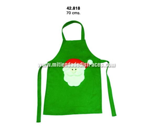 Delantal Papa Noel de 70 cms. Ideal para cocinar en esas fechas de Navidad tan entrañables, donde se reune toda la familia.