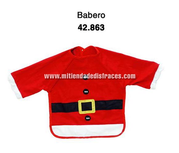 Babero Baby Papa Noel. Con éste babero nuestros bebés seguro que se lo comen todo y ellos, estarán para comérselos!