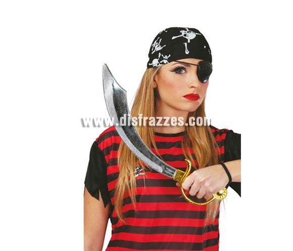 Conjunto de Sable pirata 47 cm. con parche. Ideal como complemento de tu disfraz de Pirata.