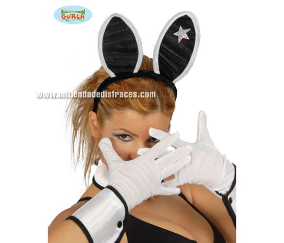Par de guantes infantiles Blancos de 22 cm.