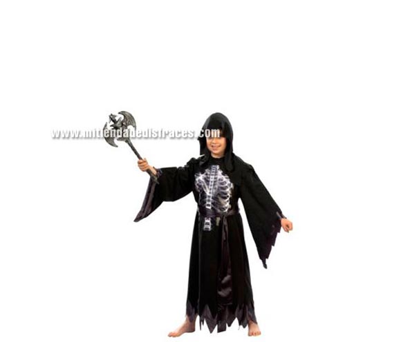 Disfraz de Terror infantil. Alta calidad. Hecho en España. Disponible en varias tallas. Incluye túnica con capucha y cinturón. Hacha NO incluida, podrás verla en la sección Complementos.