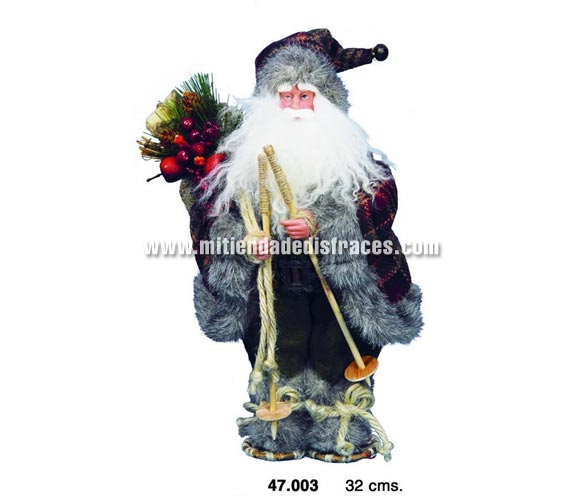 Papa Noel de 32 cms. Ideal para decorar la casa en Navidad.